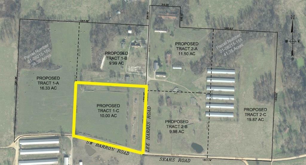 Property Photo:  Tract 1-C Lee Harris Road  AR 72713 