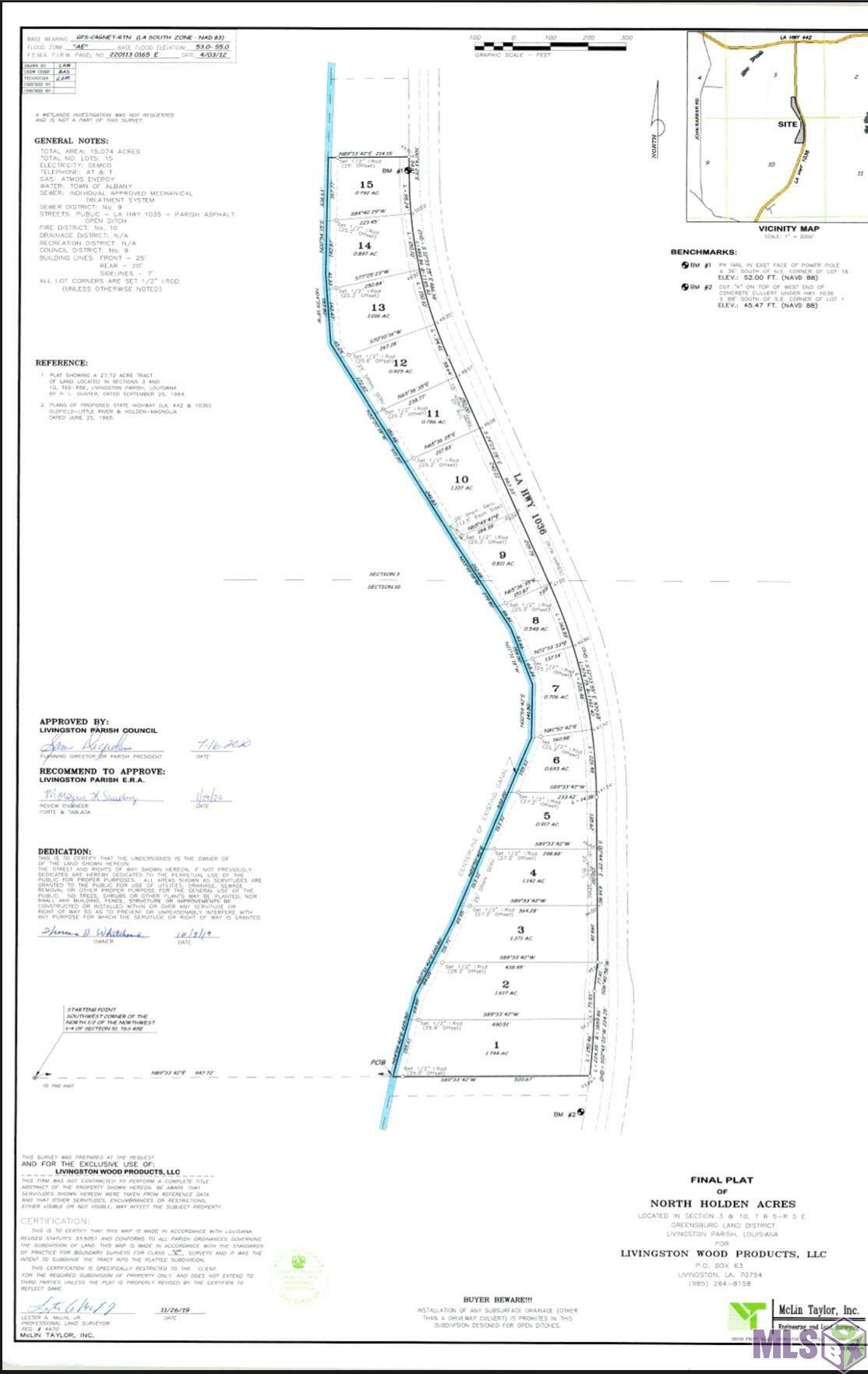 Property Photo:  Lot 9 La Hwy 1036  LA 70774 