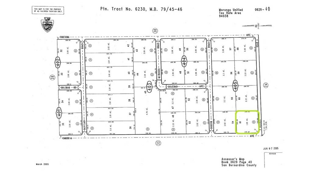 Property Photo:  62940505 Reche Road  CA 92285 