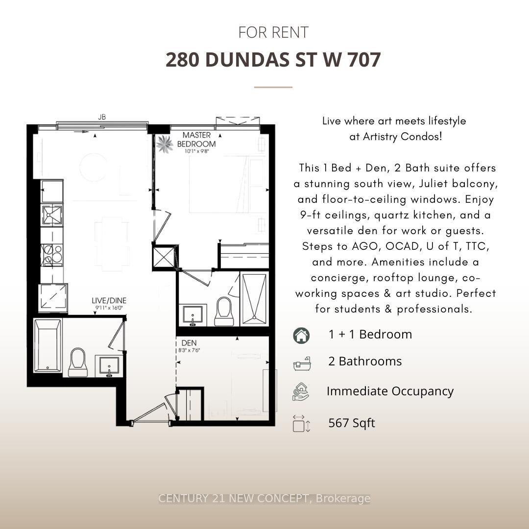 280 Dundas Street W 707  Toronto ON M5T 0E3 photo