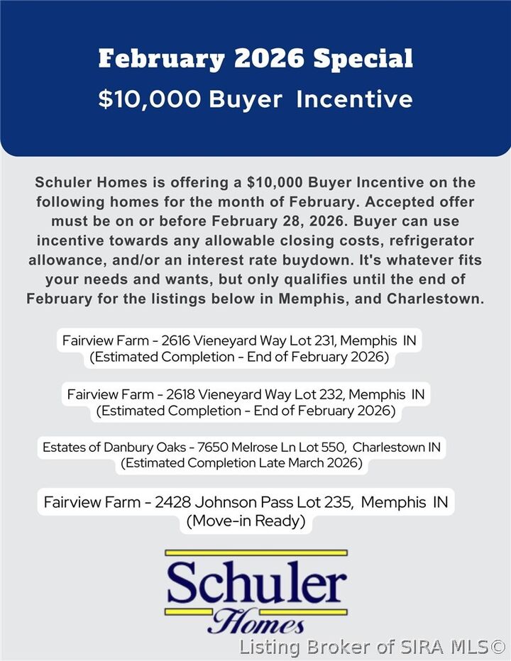 Property Photo: 2616 Vineyard Way Lot 231 IN 47143