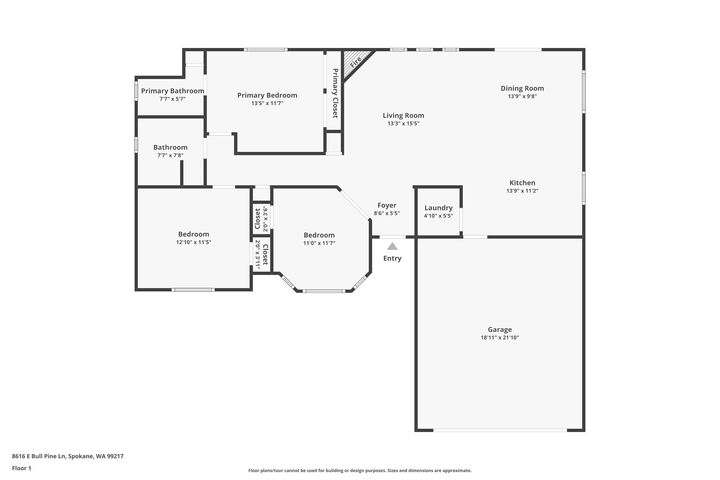 Property Photo: 8616 E Bull Pine Ln WA 99217