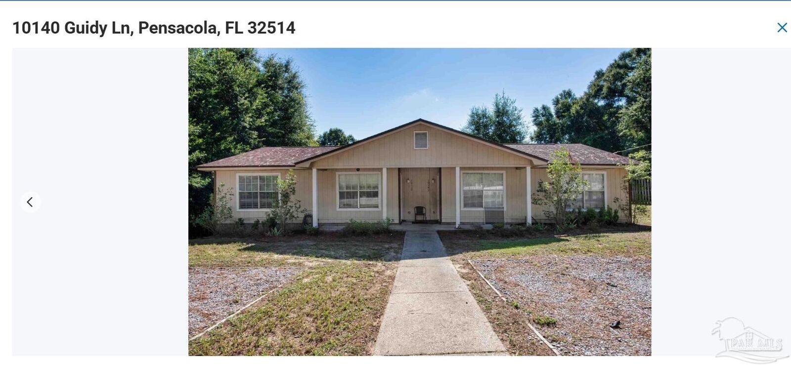 Property Photo:  10140 Guidy Ln 10140/10150  FL 32514 