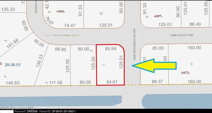 Property Photo:  508 Corner Lot On San Luis Street SW  FL 32908 