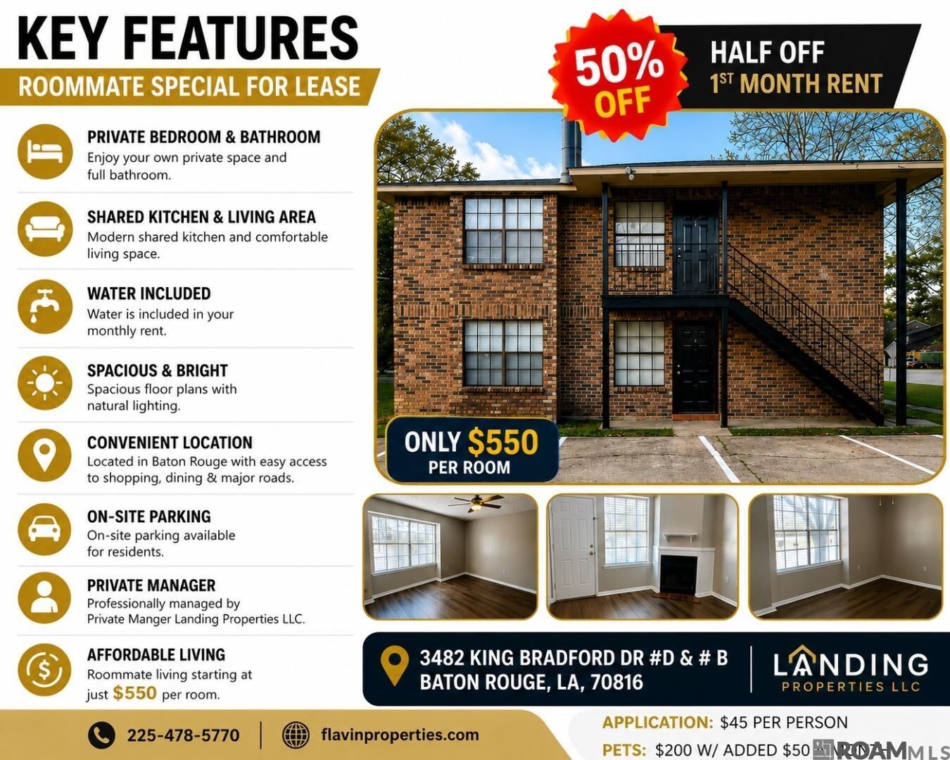Property Photo: 3482 King Bradford Dr #D, B LA 70816