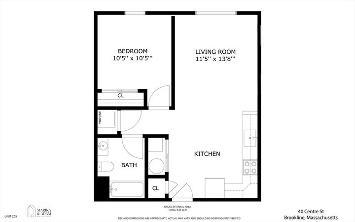 Property Photo:  40 Centre St J405  MA 02446 