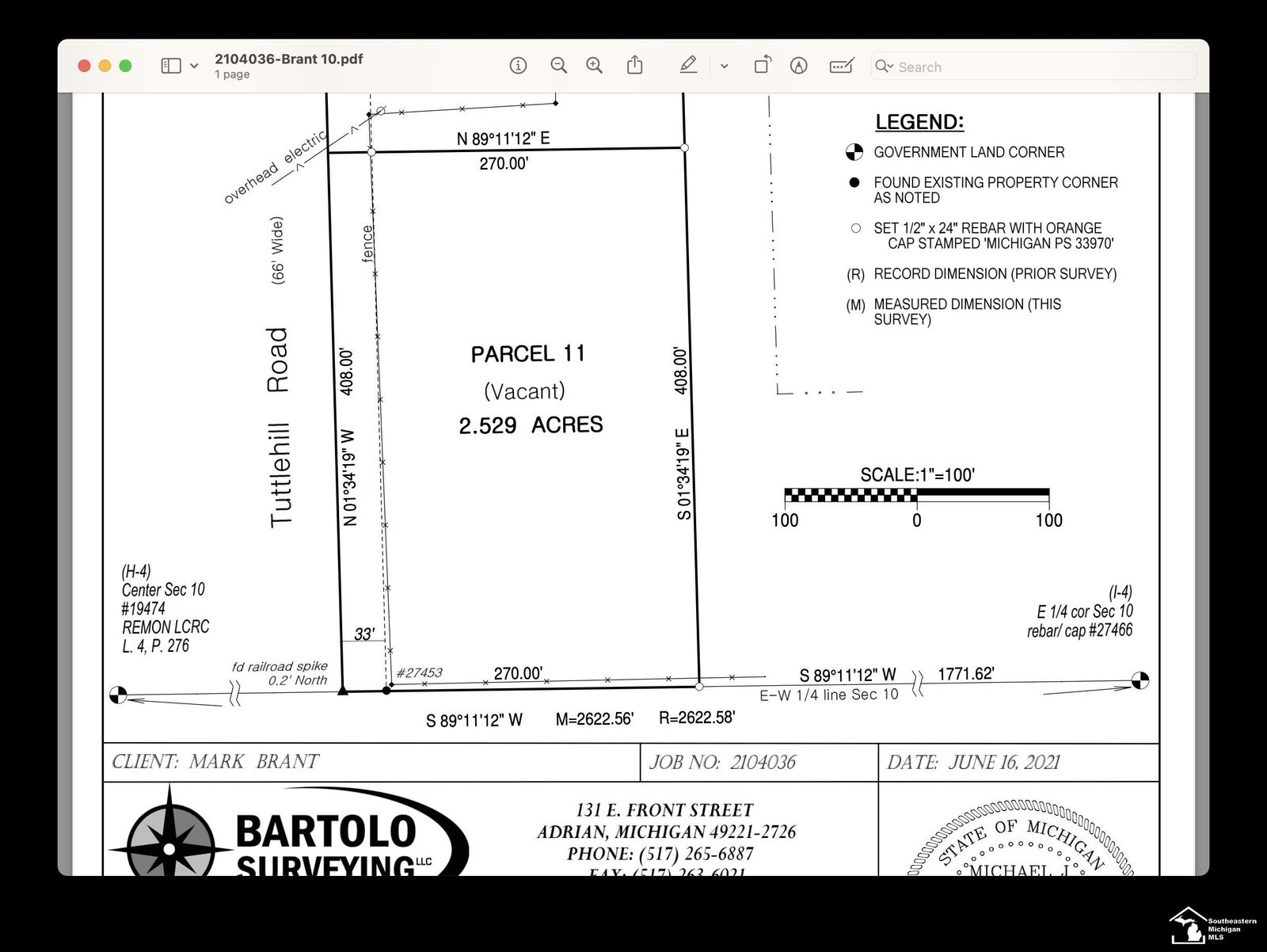 Property Photo:  000 Tuttlehill Road  MI 48160 