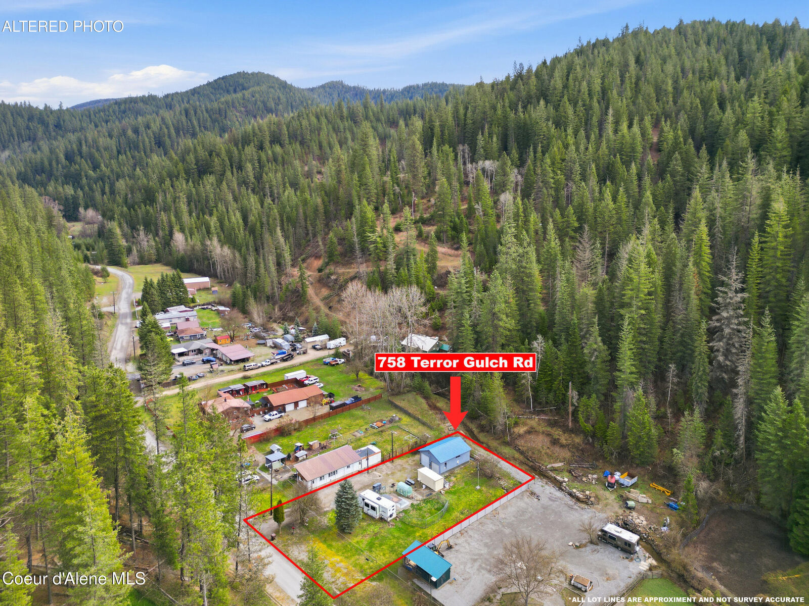 Property Photo:  758 Terror Gulch Rd  ID 83849 