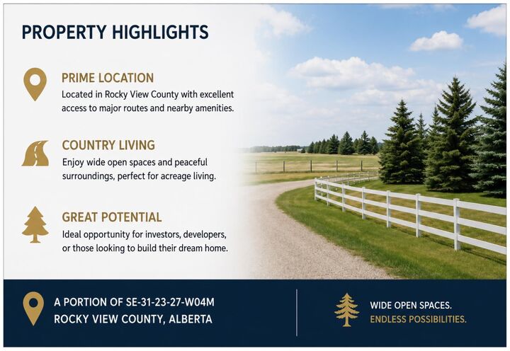 Property Photo:  235112 Range Road 275A Lot 3  AB T1X 2H3 