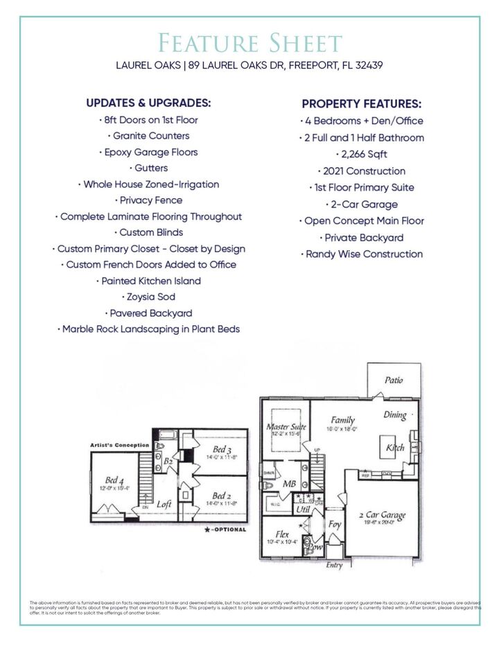 Property Photo:  89 Laurel Oaks Drive  FL 32439 