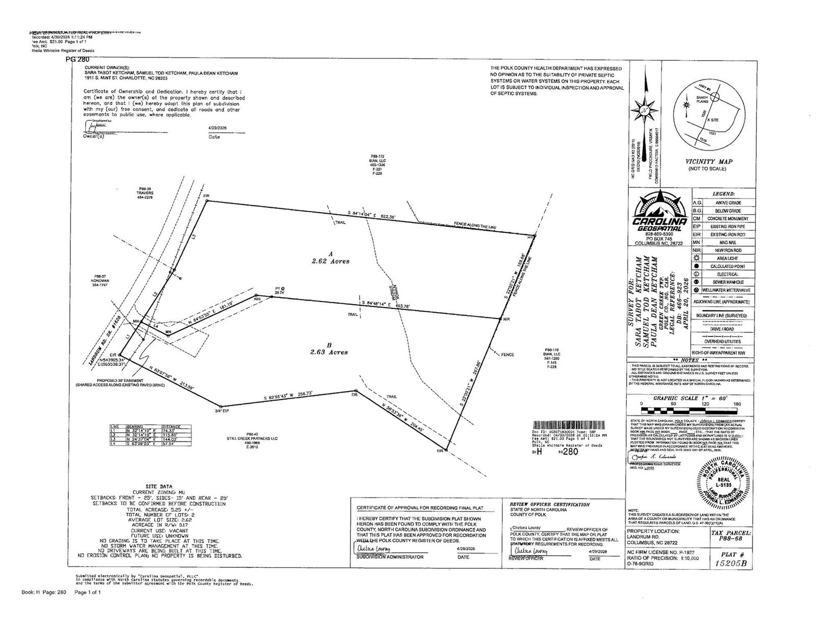 Property Photo: 3811 Landrum Road Lots A &Amp B NC 28722