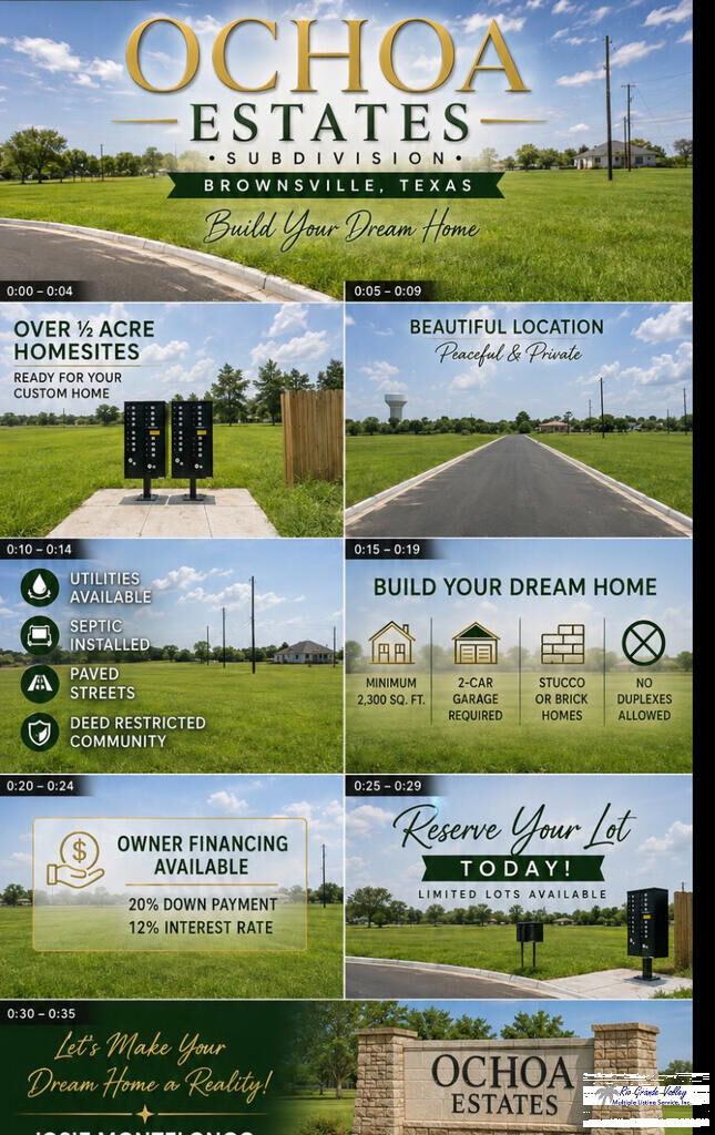 Property Photo:  000 Martinal Rd. Lot #1 Block 2  TX 78521 