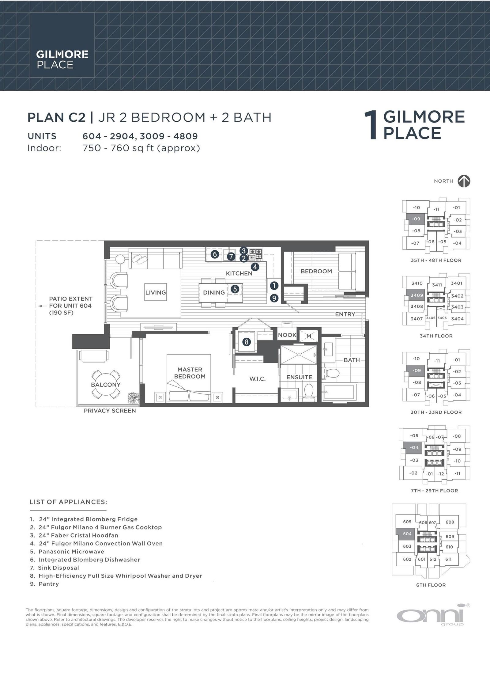 Property Photo: 2186 Gilmore Avenue 1804 BC V5C 0N7
