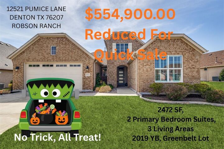 Property Photo: 12521 Pumice Lane TX 76207