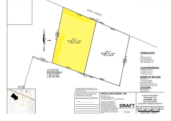 Property Photo:  1535 Main Lot 1  MA 01524 