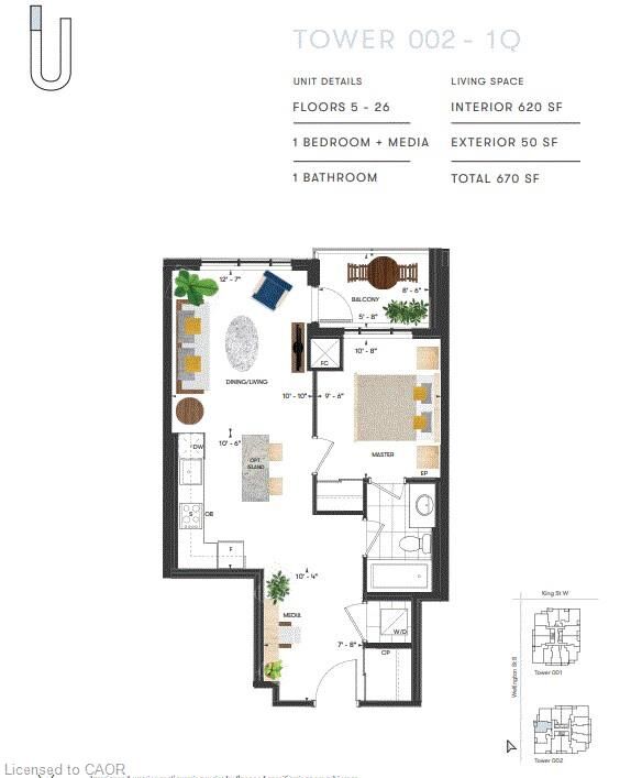 Property Photo:  15 Wellington Street S 2311  ON N2G 0E4 