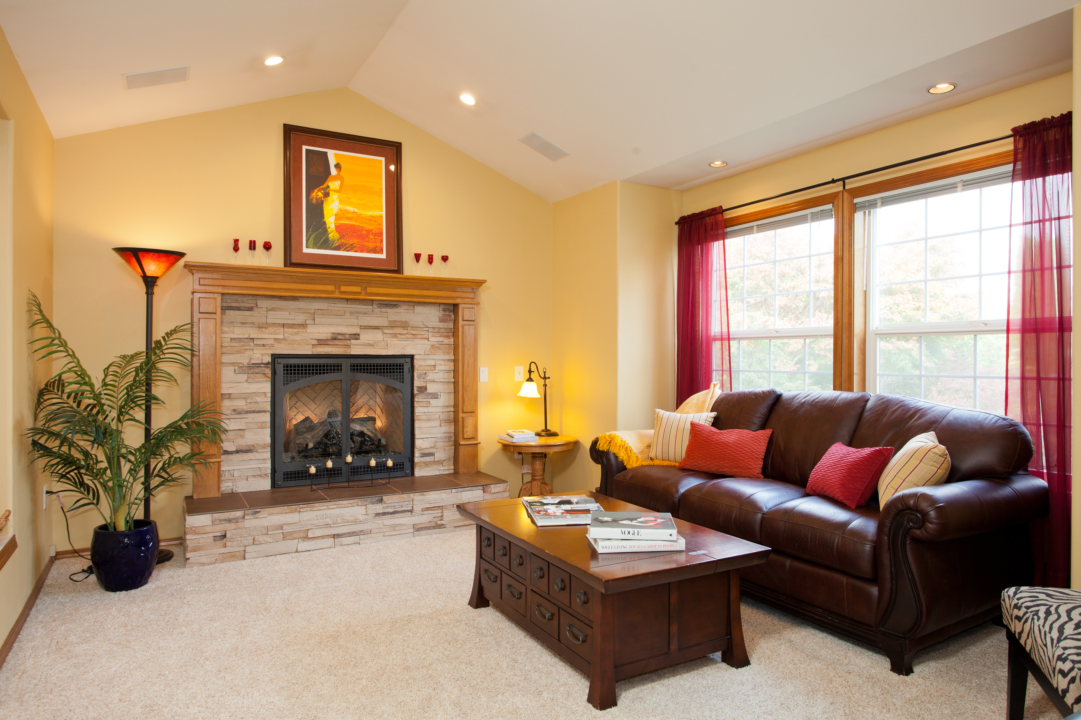 Property Photo: Airy living room with vaulted ceiling 15924 179th Ave SE  WA 98272 