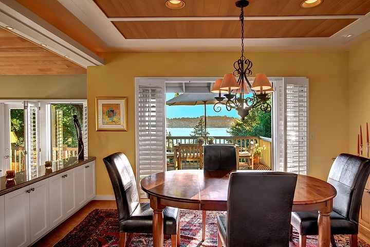 Property Photo: Dining room with a view 6415 W Mercer Wy  WA 98040 