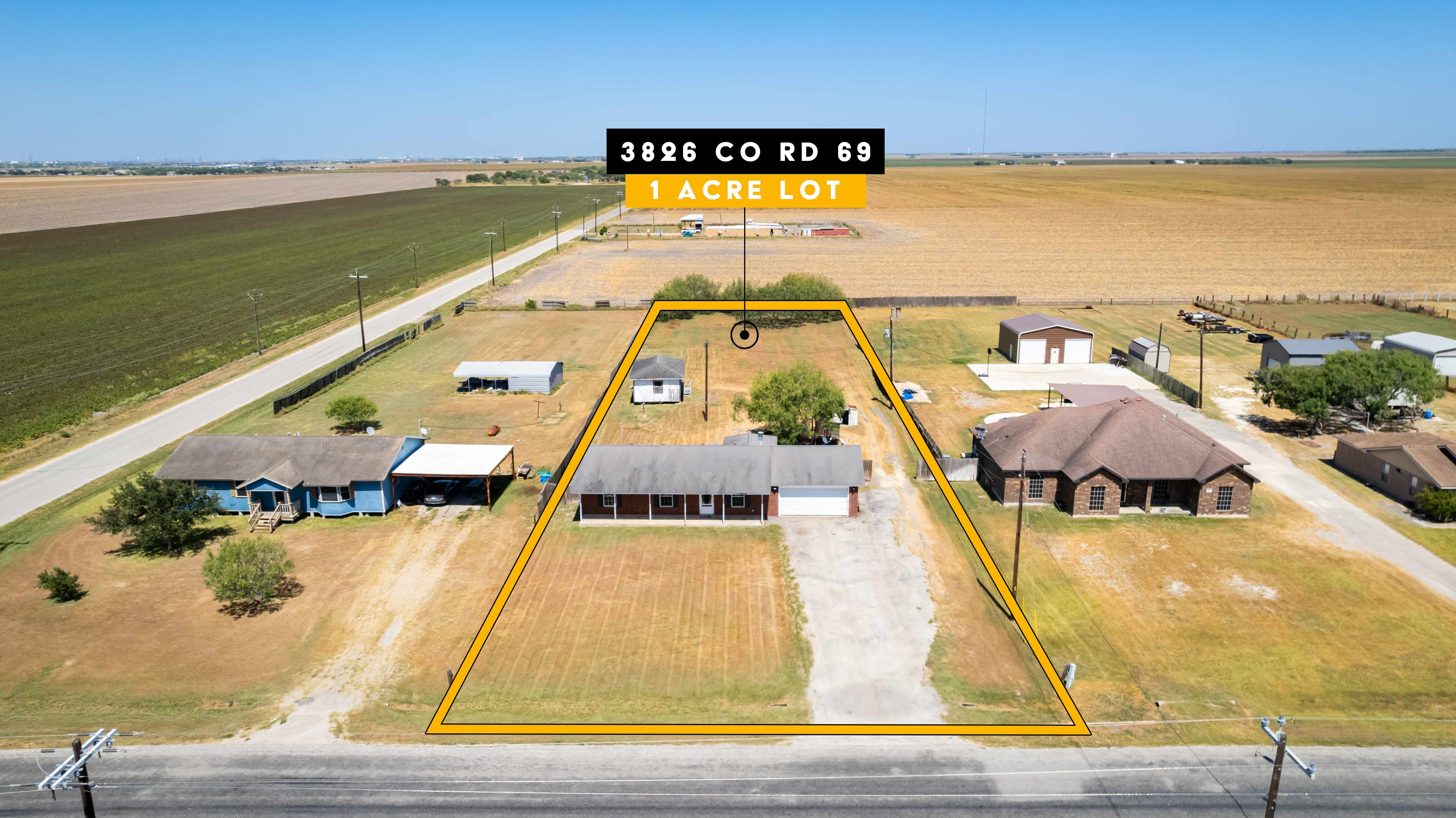 Property Photo:  3826 County Road 69, Robstown, Tx 78380  TX 78380 