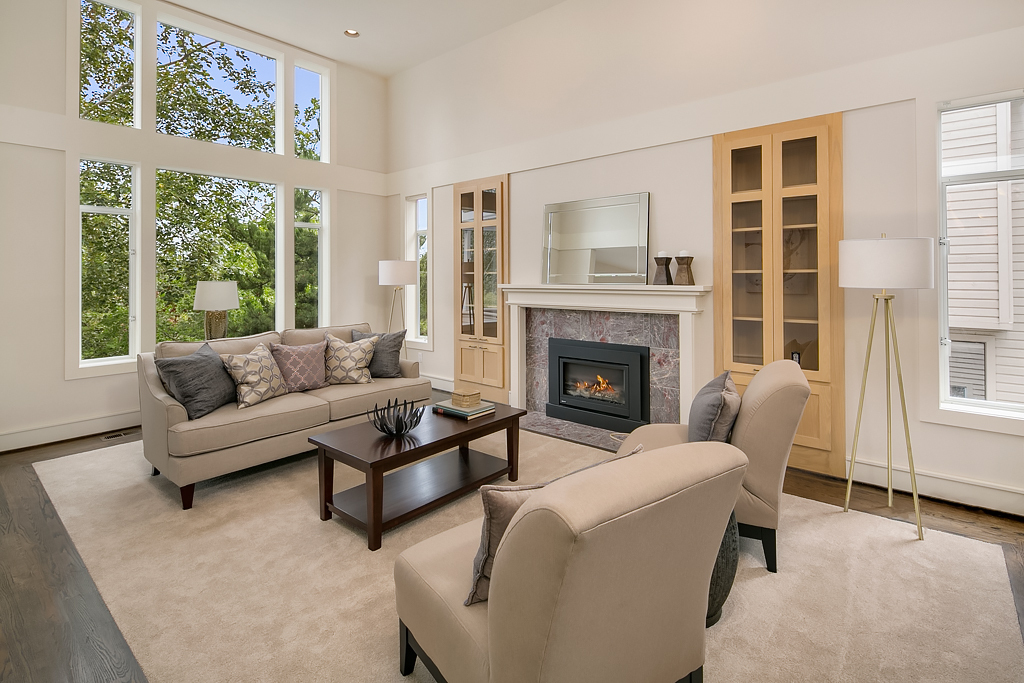 Property Photo: Living room 4676 NE 89th St WA 98115