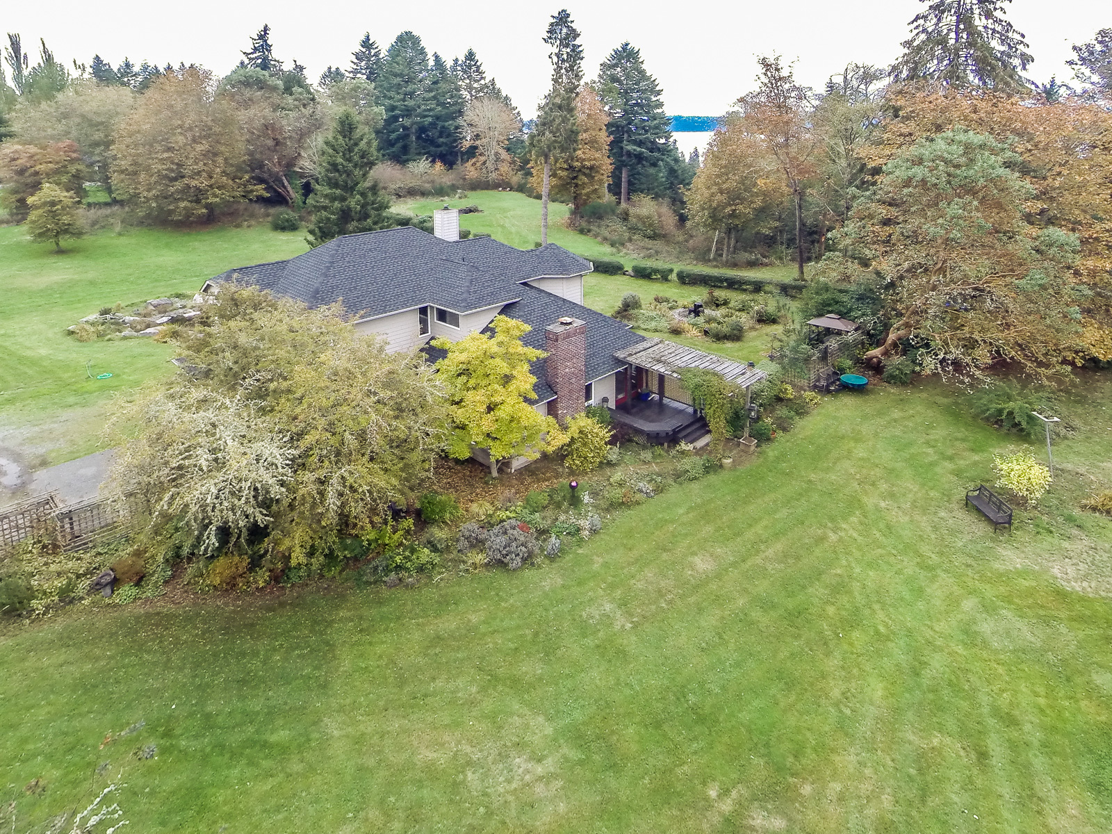 Property Photo: 3.5 acre setting from above 12218 Vashon Hwy SW  WA 98070 
